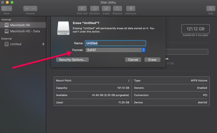 formatting a usb for mac and pc